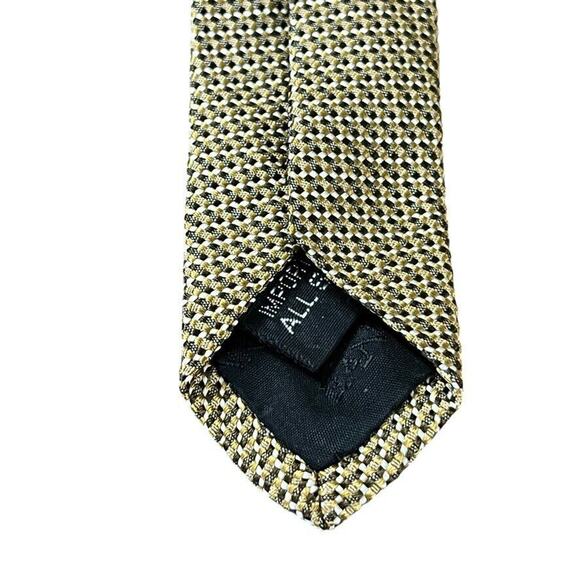 Jos A Bank Signature Collection Mens 100% Silk Gold Mens Neck Tie 59" x 4" - Picture 12 of 16